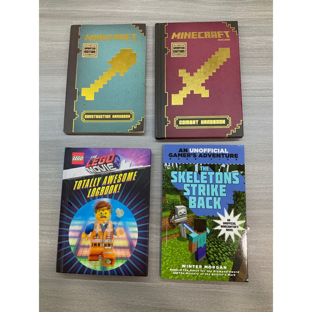 THREE MINECRAFT BOOKS AND  LEGO MOVIE BOOK‎